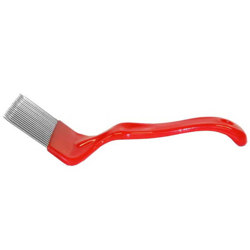Ekonomisk avtäckningsgaffel – 18 nålar i rostfritt stål, plastskaft (7 cm) - Bild 3