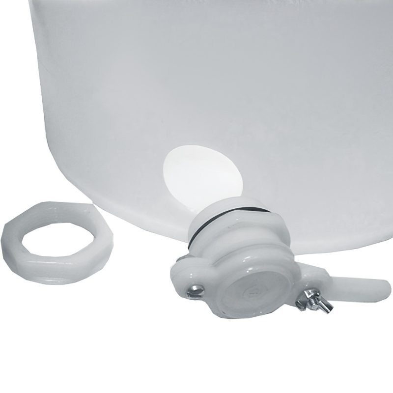 Kraftig plastspann med tappkran – 40 kg - Bild 2