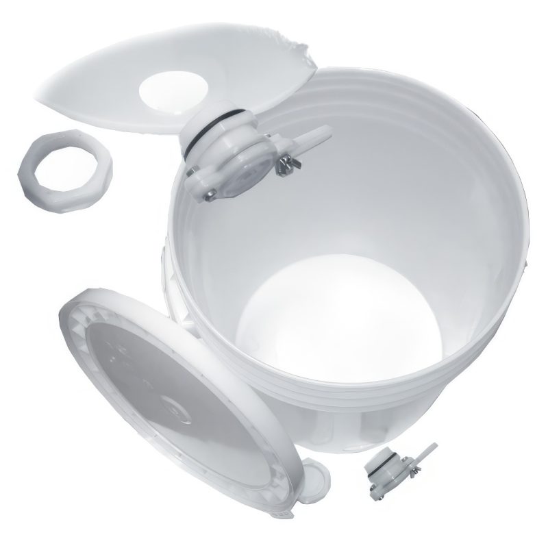 Kraftig plastspann med tappkran – 40 kg - Bild 3